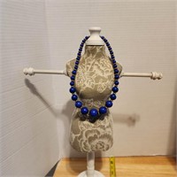 Blue beaded Vintage Necklace