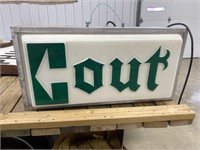 In/Out Double Sided Lighted Sign