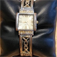 Silver Rinestones untested vintage Quartz watch