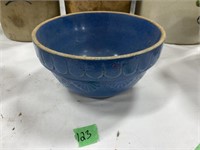 Blue Stoneware Bowl 10"