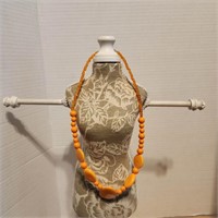 Vintage orange beaded Necklace
