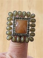 Jade Multiple stone Ring Vintage Antique