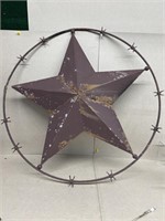 Star barb wire decoration
