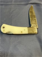 Parker white handled pocket knife