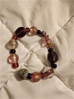 Lampwork Glass blown beads Vintage bracelet