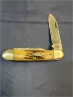 Case stag canoe pocket knife 2 blade