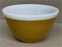 Pyrex brown with white trim bowl