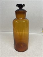 Amber medicine bottle, vintage