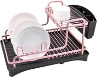 2 Tiers Aluminum Dish Drying Rack - with Removable