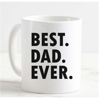 Coffee Mug Best Dad Ever Print, White Coffee Mug