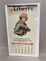 1981 Verlon  Webb Auction advertising calendar