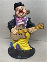 Cast-iron doorstop clown