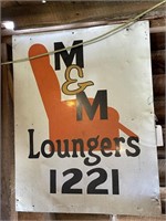 M&M Loungers Metal Sign