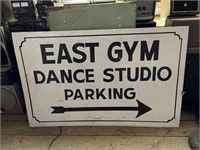 Elon University East Gym Dance Studio Parking Sign
