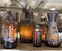 Vintage Brown Bottles