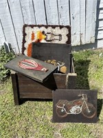 Mid Century Modern Art and Wood Crate