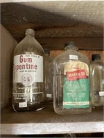 Gum Turpentine, Craig’s Mineral Oil Bottles