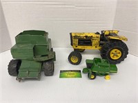 3 Toy Tractors- Parts