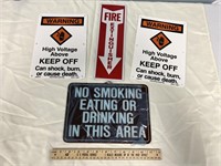 4 Assorted Warning Signs