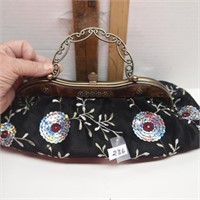 Sequin and Stitched Purse