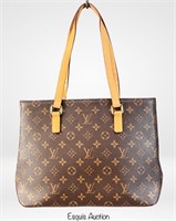 Louis Vuitton Brown Monogram Tote Bag/ Handbag