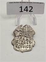 Silver Dick Tracy Secret Service Pinback Badge