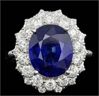 $11,820  8.75 cts Blue Sapphire & Diamond 14k