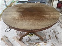 Antique Heavy Duty 54” Oak Table (OFFSITE)