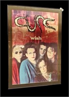 1992 THE CURE BAND AUTOGRAPHED FRAMED POSTER
