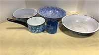 Blue & white granite ware
