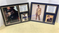 2 Elvis Presley photo displays, matted