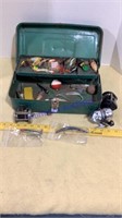 Tackle box with lures & reels