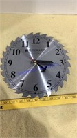 Saw blade clock