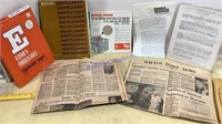 Old newspapers from ‘74 & ‘76, typing items