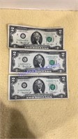 3- $2.00 bills, 1976