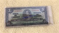 Canadian $1.00 bill, 1937