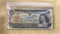 1973 $1.00 Canadian bill