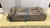 Wood military explosives box