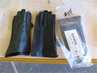 3 PAIR LEATHER FORIEGN MILITARY GLOVES NEW