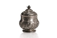 EARLY MALTESE SILVER COVERED BOWL, 189g