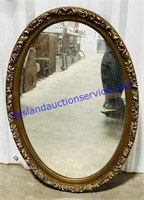 Oval Gold Framed Mirror (27 x 19)