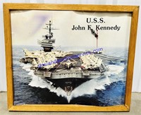 U.S.S. John F. Kennedy Clock Print - No Glass (21