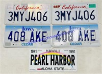 Lot of (5) Misc. License Plates
