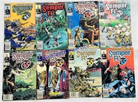 Lot of (8) 1989 Semper Fi Marine Corp Comic Books