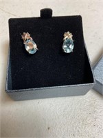 Earrings aquamarine