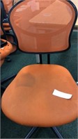 (9) Orange Rolling Computer Chairs
