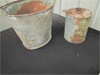 SOO LINE bucket and RR oil can