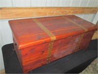 cedar chest with copper banding