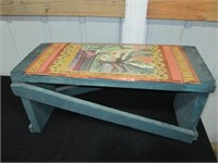 small painted bench