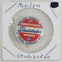 Pinback Button Studebaker/Mobilgas - Mint